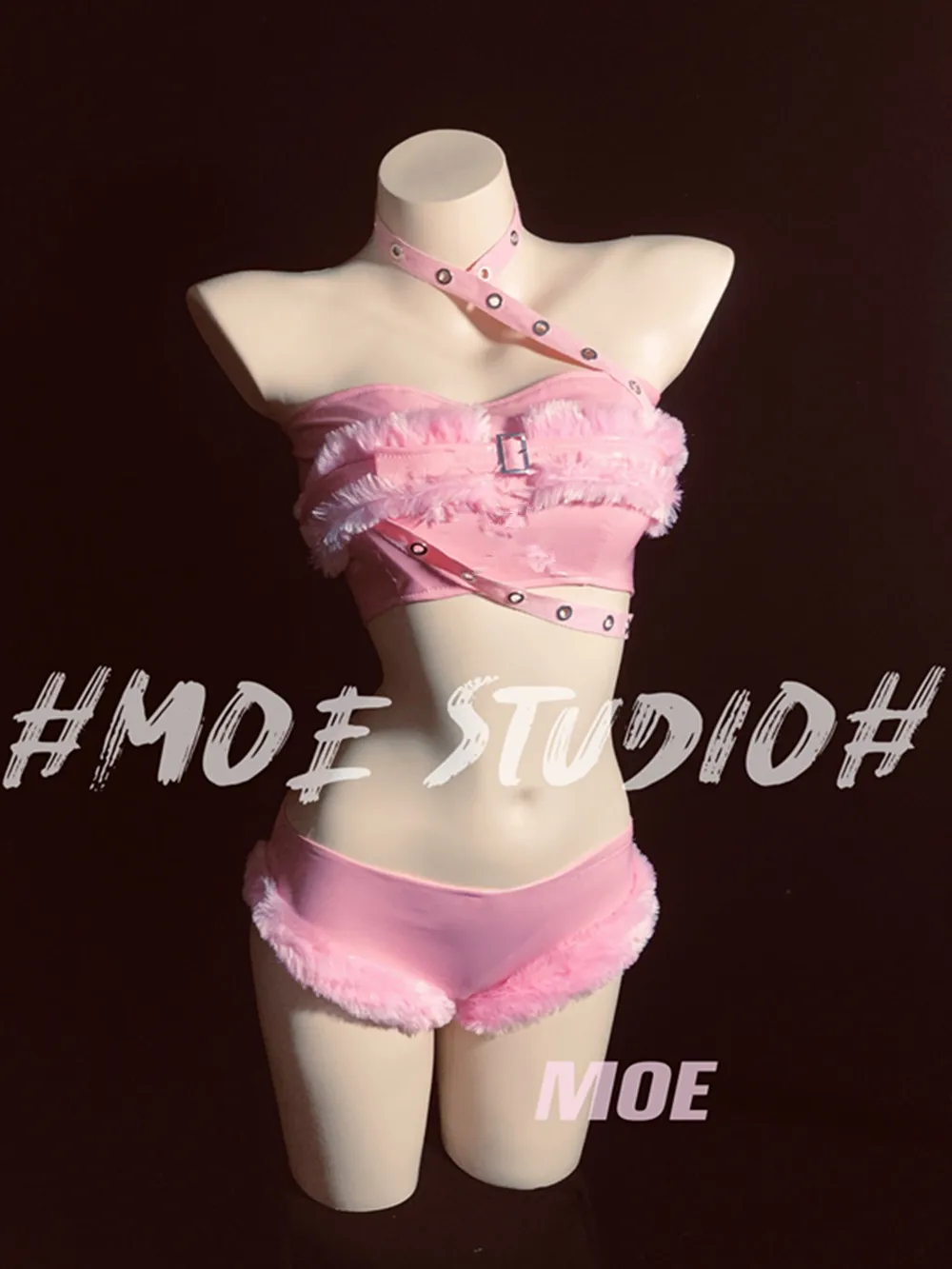 2025 New Pink Lacquer Skin Nightclub Bar Gogo Fashion Performance Dress Sexy Girl Group Set DS Leading Dance Dress yj223