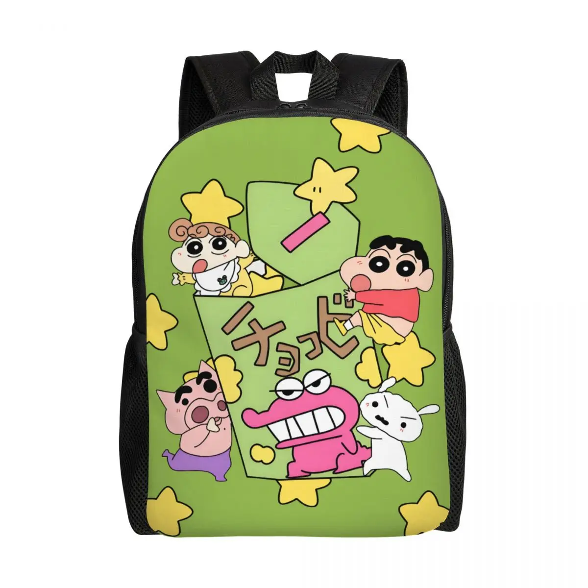 Mochila C-Crayones Shin-chanes para mujeres y hombres, resistente al agua, para la universidad, la escuela, bolsa con estampado de cómics, mochila con estampado