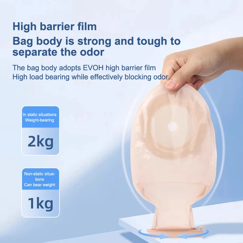 1Pc One-piece Colostomy Bags Disposable Ostomy Drainable Single Tie Pouch For Stoma Care Bags.~