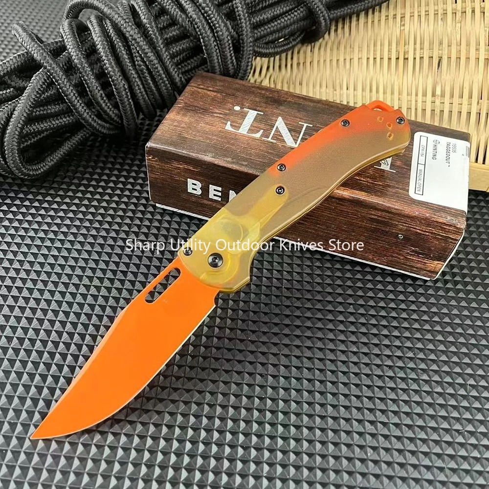 

Портативный 15535 Hunter Карманный нож для выживания Многофункциональный складной нож G10/PEI для кемпинга Открытый тактический спасательный инструмент EDC