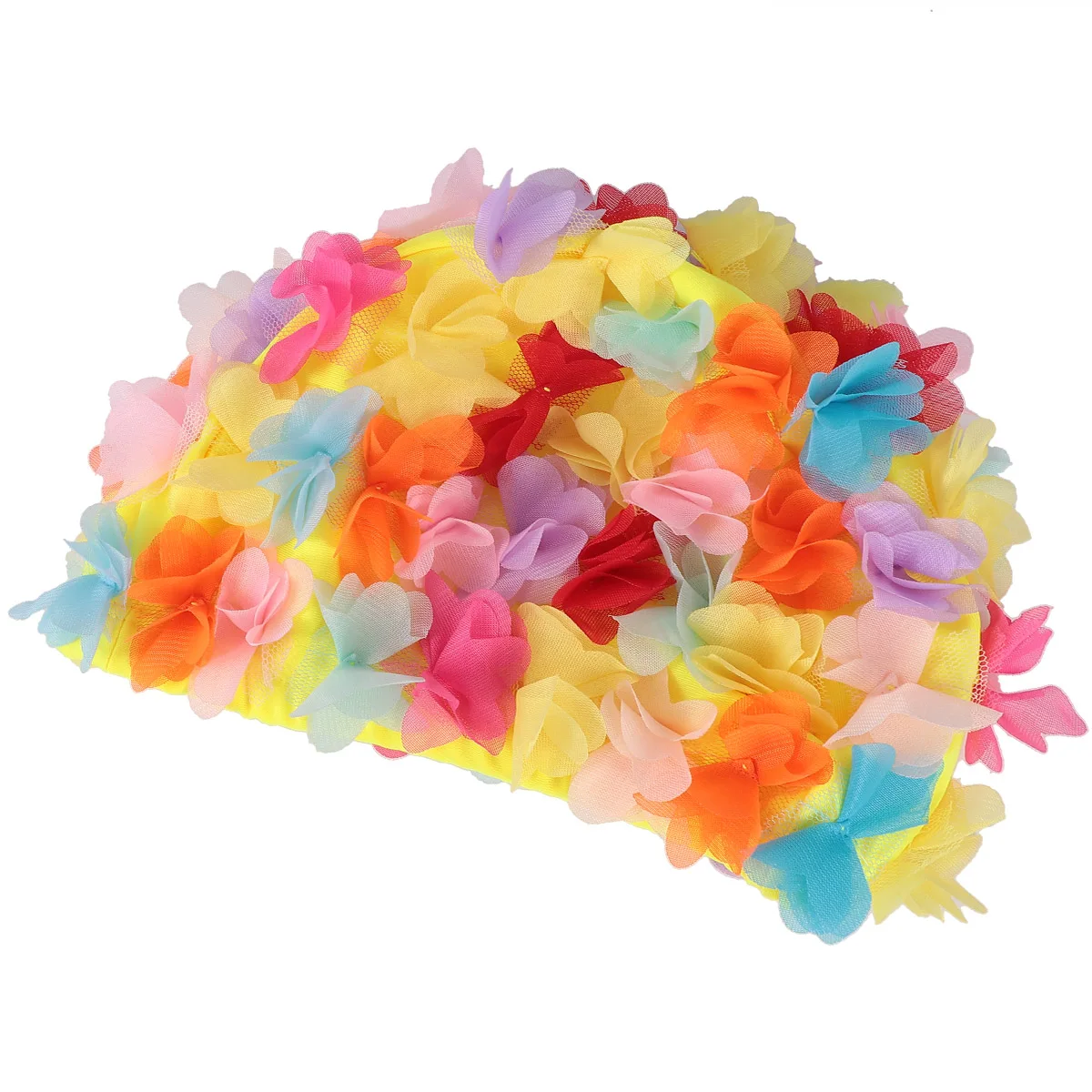 

Flower Swimming Cap Youth Yellow Large for Women Caps Flowery Cute Floral