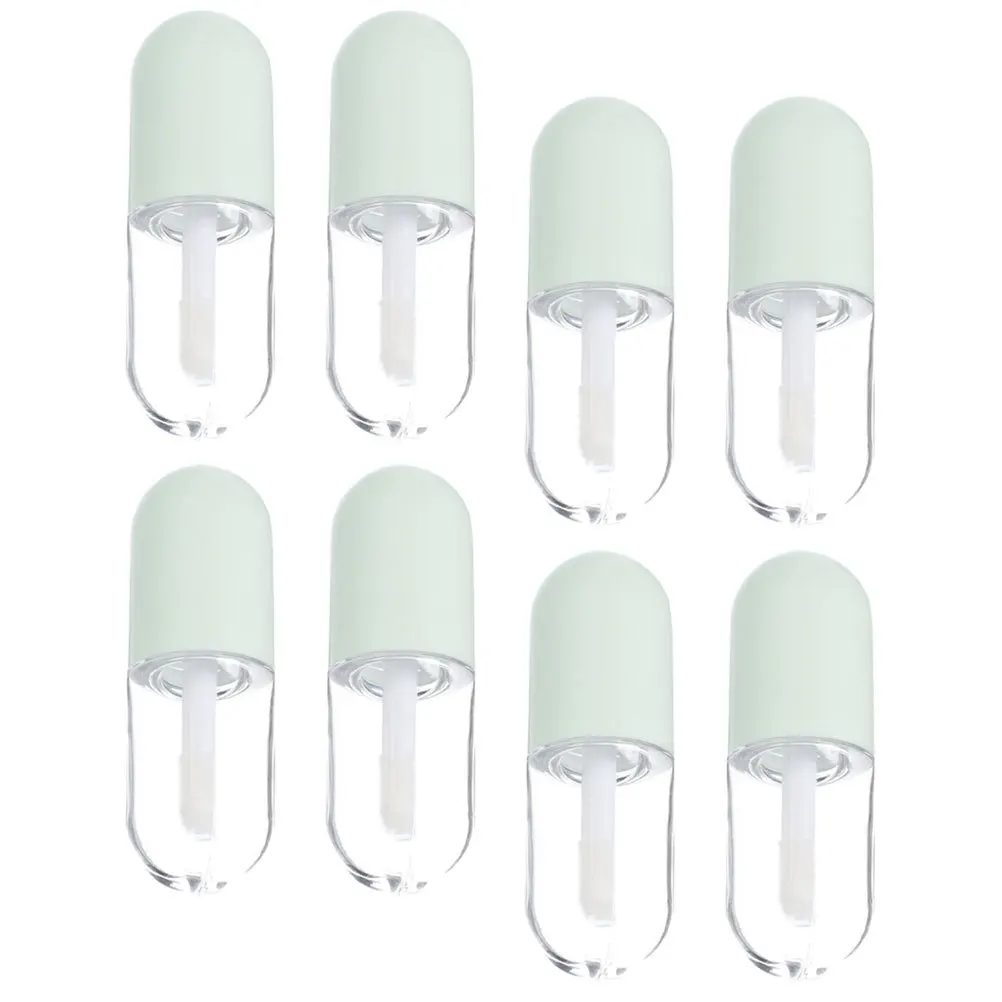 8 stks Glans Containers Transparante Hervulbare Mini Lippenbalsem Flessen Voor Lipolie Vloeibare Blush Reisbenodigdheden