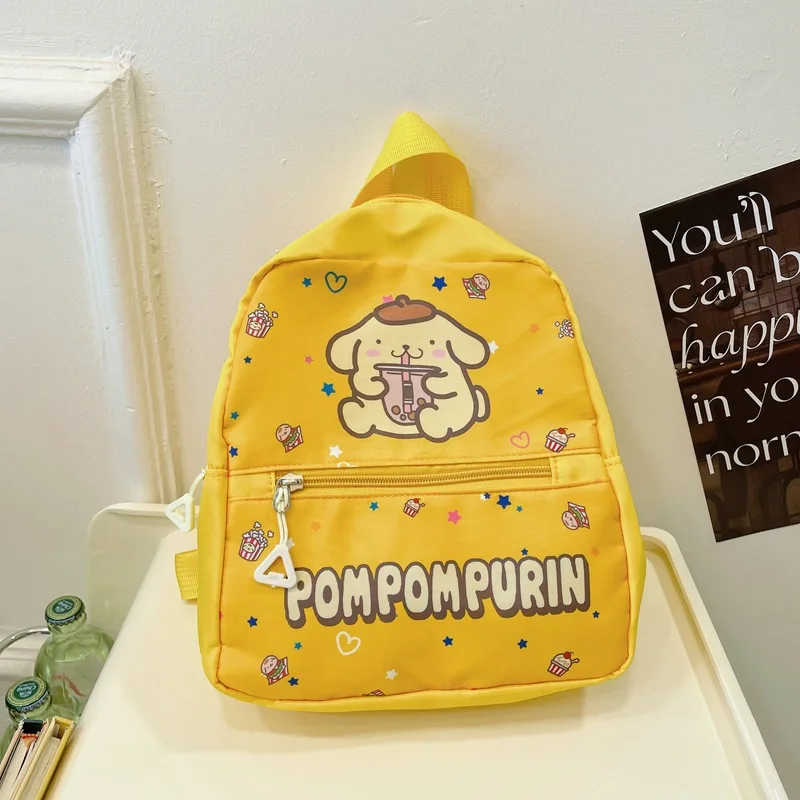 Cute cartoon Sanrio anime print pink Melody yellow pudding dog backpack trendy fashion children go to school bag