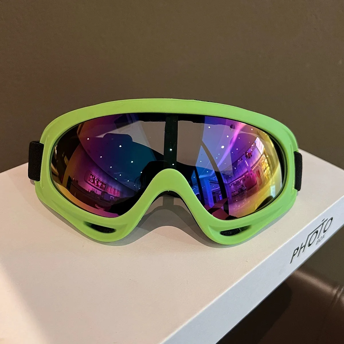 Girls' ski glasses Anti-fog children's ski Goggles Windproof sandproof ski glasses pink