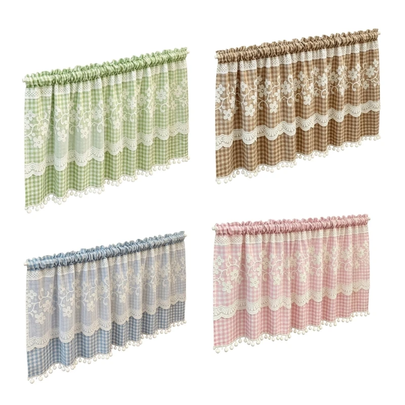 Dekorativer Stangentaschenvorhang für Badglas und Küchenspüle 3XUF – Detail 1
