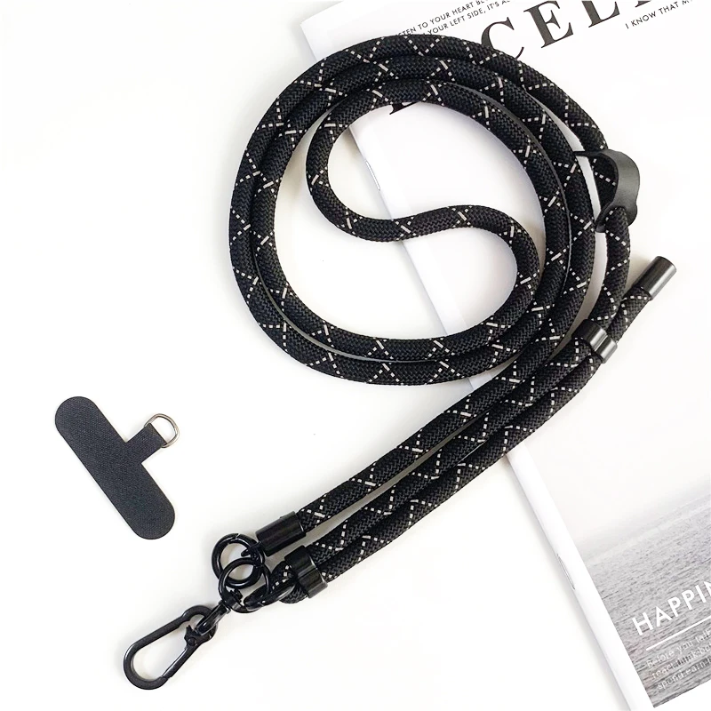 

Ремешок для телефона длиной 120/150 см, регулируемый съемный шейный шнур, уличный универсальный ремешок через плечо, зажим для карт для чехла для мобильного телефона