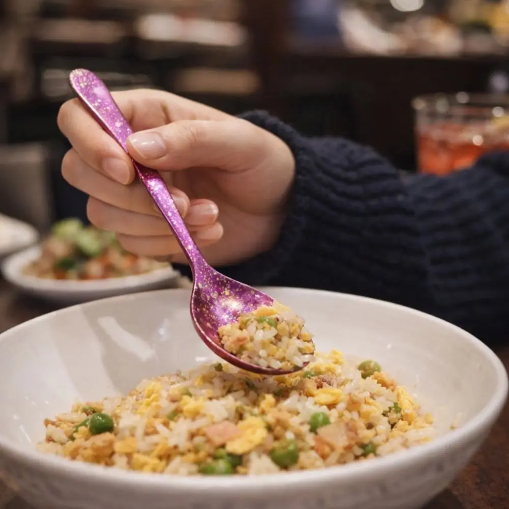 Rainbow Titanium Soup Spoon Mildew-proof Corrosion-resistant Dining Spoon Comfortable Grip Thicken Dessert Spoon Restaurant