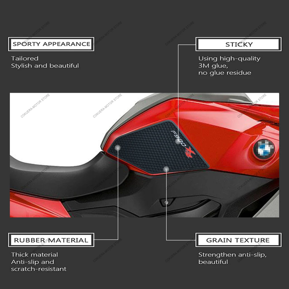ملصقات واقية لخزان الوقود للدراجات النارية ، ملصق مضاد للانزلاق ، وسادة تثبيت قبضة الركبة ، F900XR F900 XR 2021 2022 2023