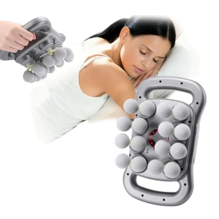 

Массажный пистолет с 16 насадками для массажа мышц, 9 режимов и 9 скоростей, для шеи, плеч, ягодиц и ног, темно-серый