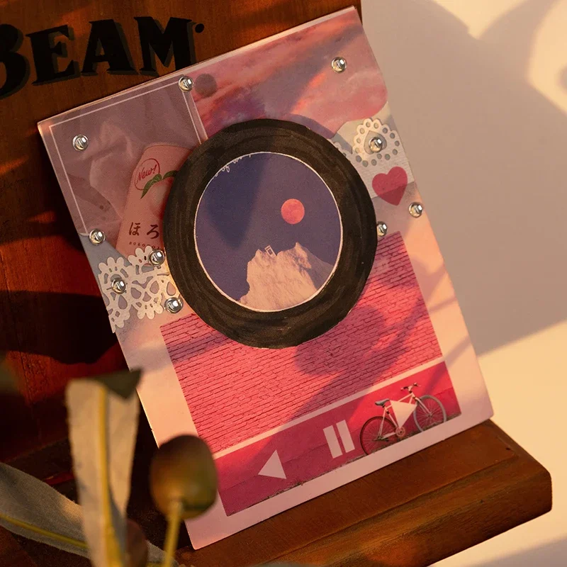 ذاتية اللصق الرجعية ملصقات الديكور الوردي ، DIY بها بنفسك Literary ملصقات حساب اليد ، Ins نمط ، 13 سنتيمتر ، 40 قطعة