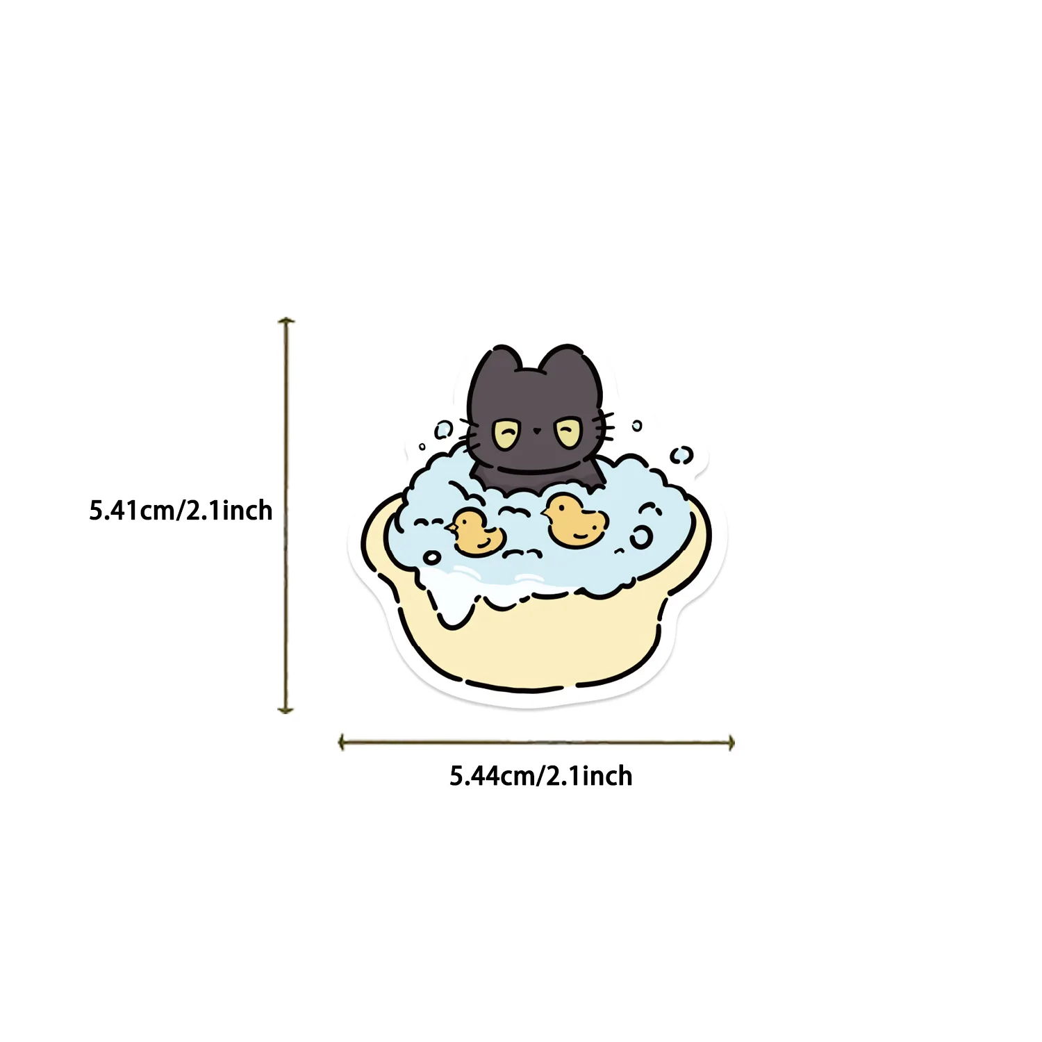 50 قطعة الكرتون مضحك القط الأسود الكتابة على الجدران ملصقات الغيتار دفتر الأمتعة DIY بها بنفسك مقاوم للماء الأطفال القرطاسية ملصقات