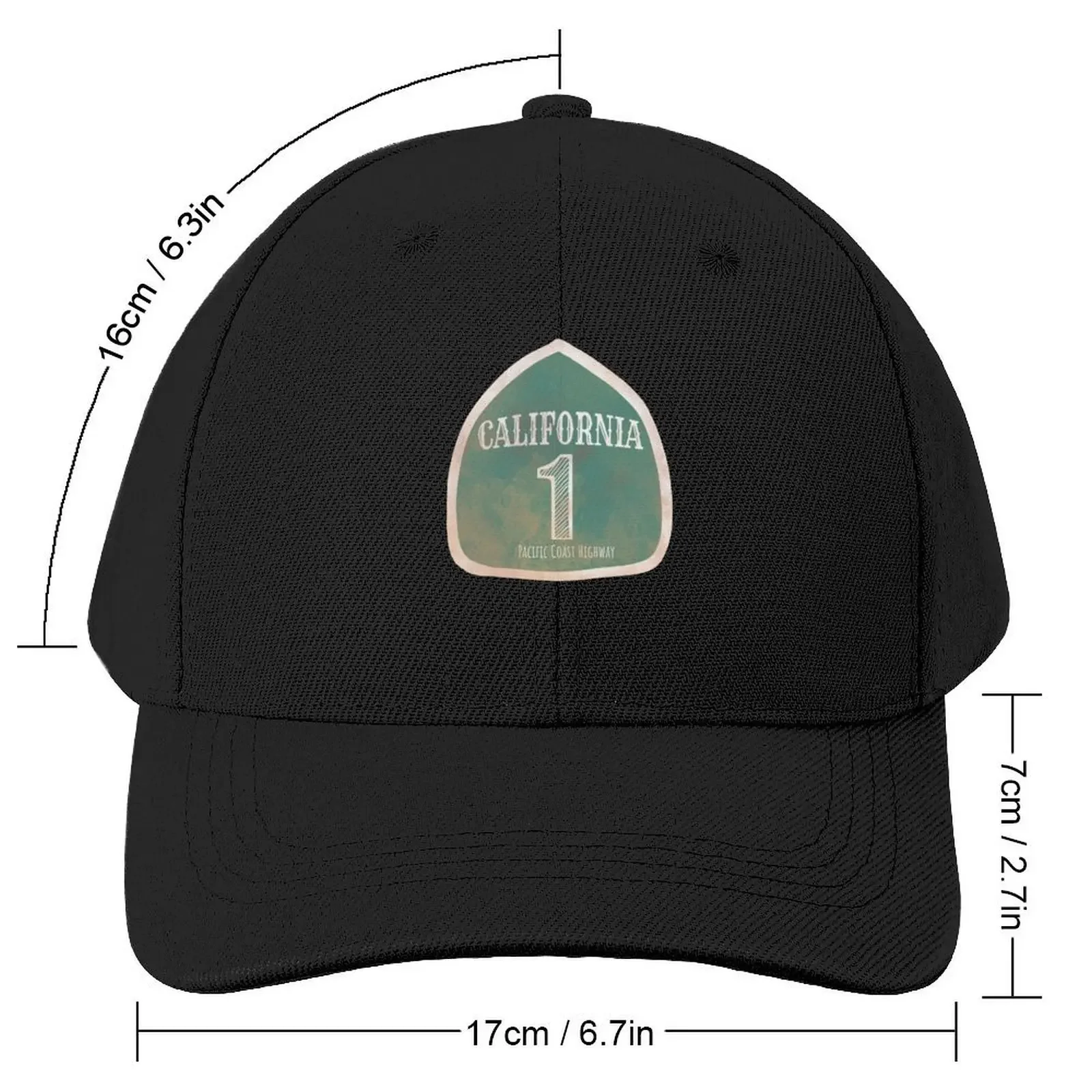 Pacific Coast Highway 1 Road Sign Baseball Cap Mountaineering Hip Hop Visor Girl'S Hats Men's