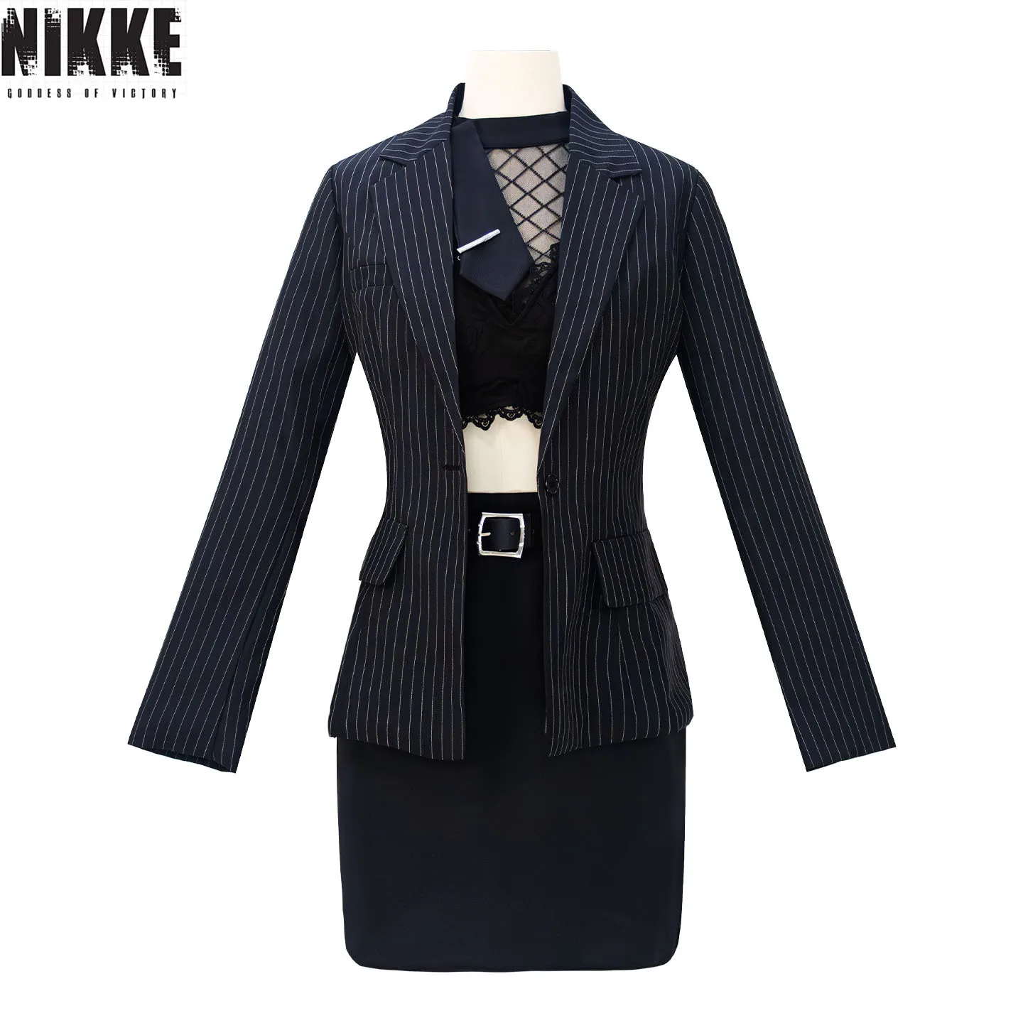 Anime Niikke Privaty Cosplay Suit Coat Skirts Women Sexy Goddess CLothing Halloween Women Full set With Sharp Lesson brand-new