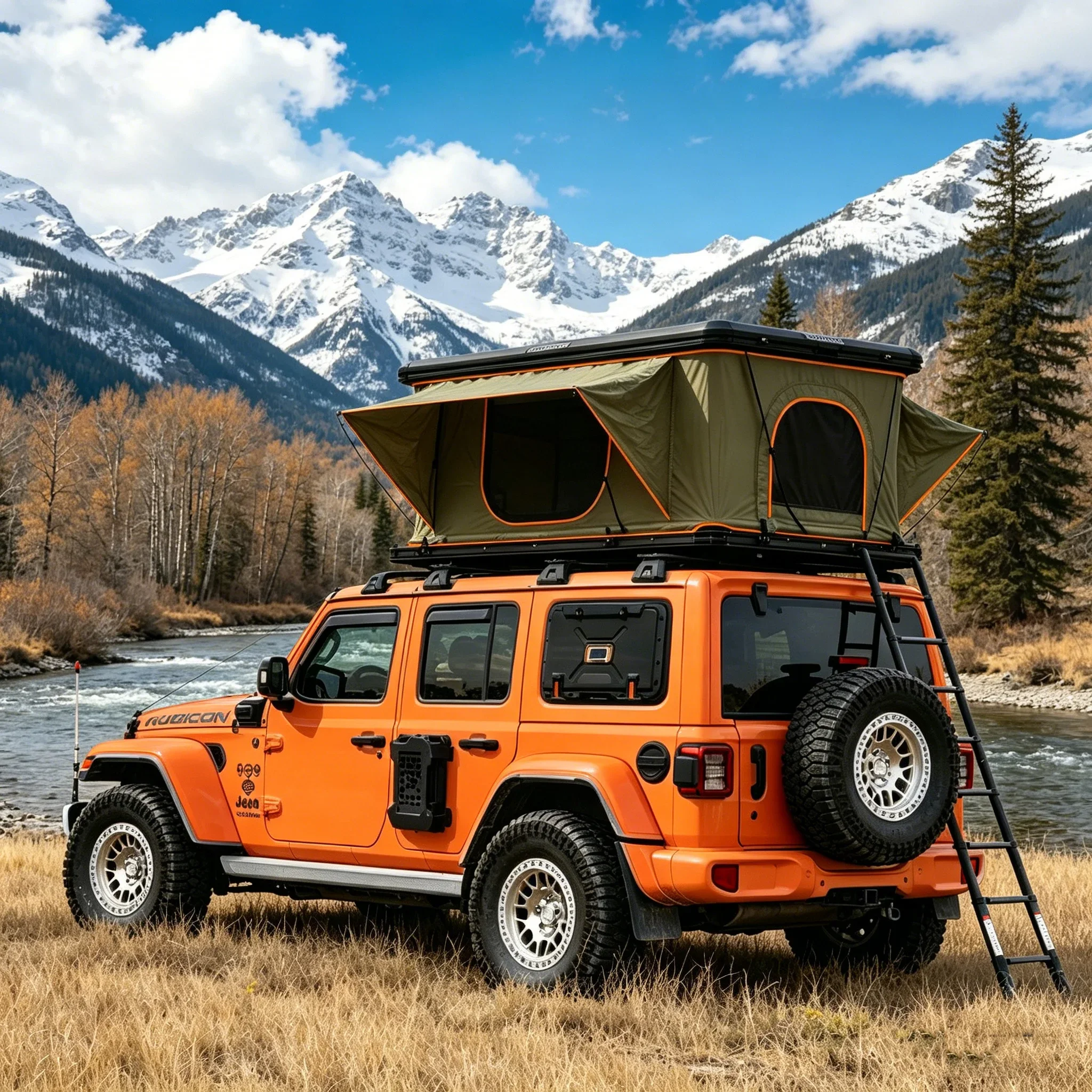 

High-End Expedition Grade Overland Rooftop Tent Premium Off Road Car Camping Straight Pop-Up Roof Tent