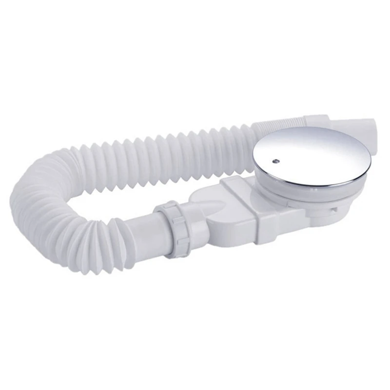ABUL-Low Profile Shower Drain Chrome Plated ABS Shower Tray Siphon Slim Odor Prevention Drain Trap Side Drain