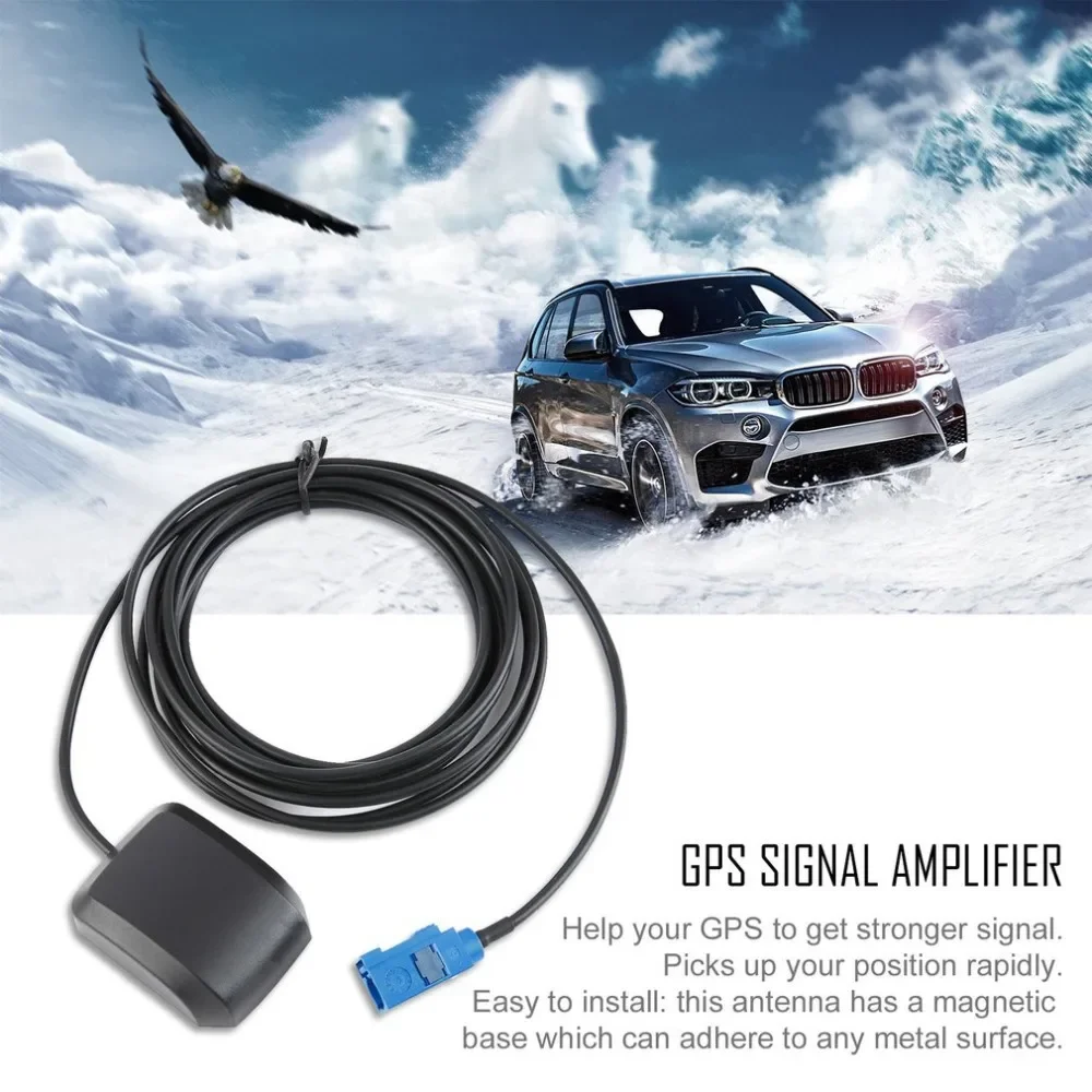 Waterproof Car GPS Antenna Fakra MFD2 RNS2 RNS 510 MFD3 RNS-E Connector For VW For Benz For Audi A3/A4/A6 Vehicle GPS Receiver