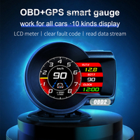 Universal F8 OBD GPS Liquid Crystal Multifunctional Instrument Display Speed Water Temperature Vehicle Speed Turbine Pressure
