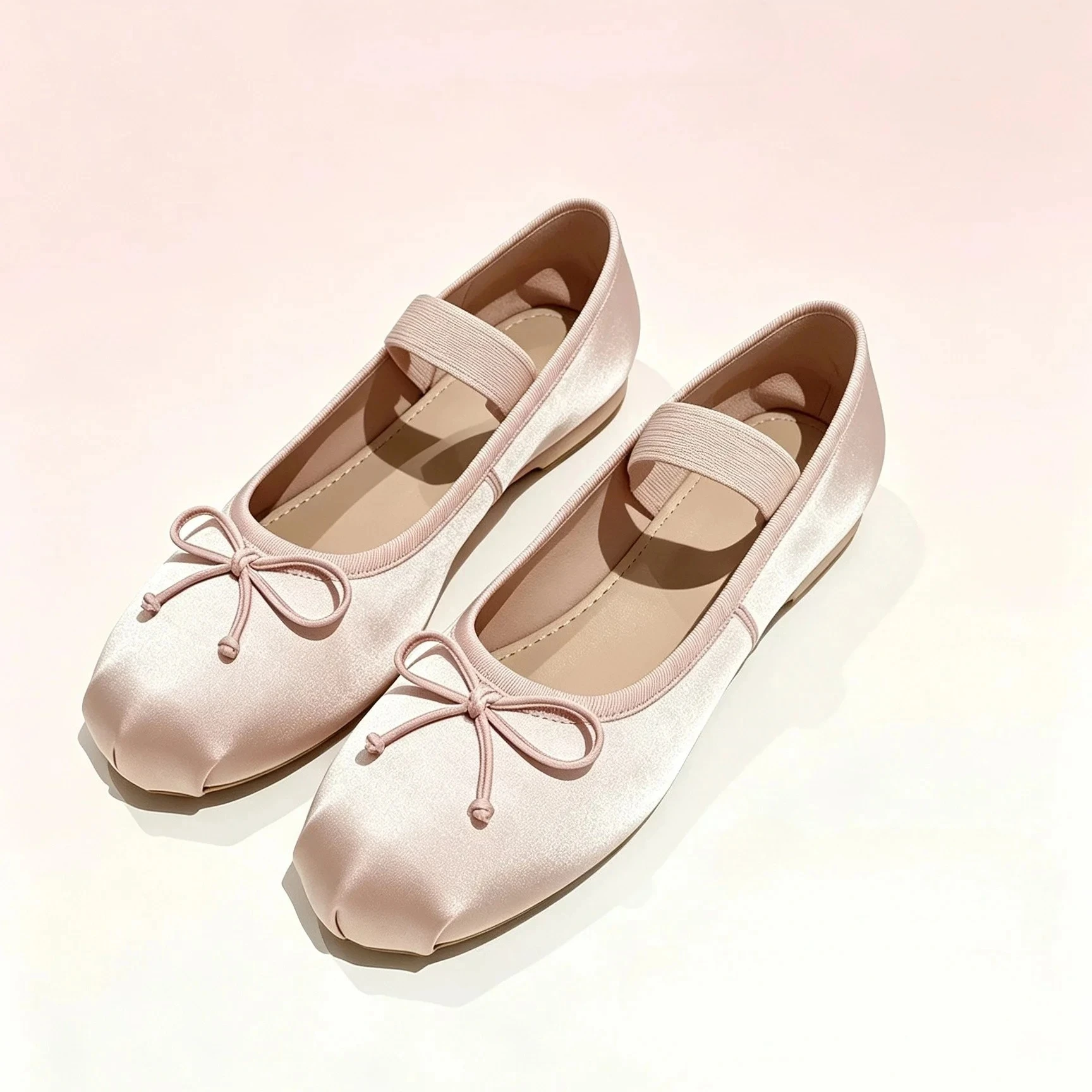 Zapatillas de Ballet de Lujo para Mujer: Parte Superior de Seda Clásica con Diseño de Lazo de Satén Francés; Artesanía Maestría; Zapatos Planos para Mujer; Calzado de Pasarela.