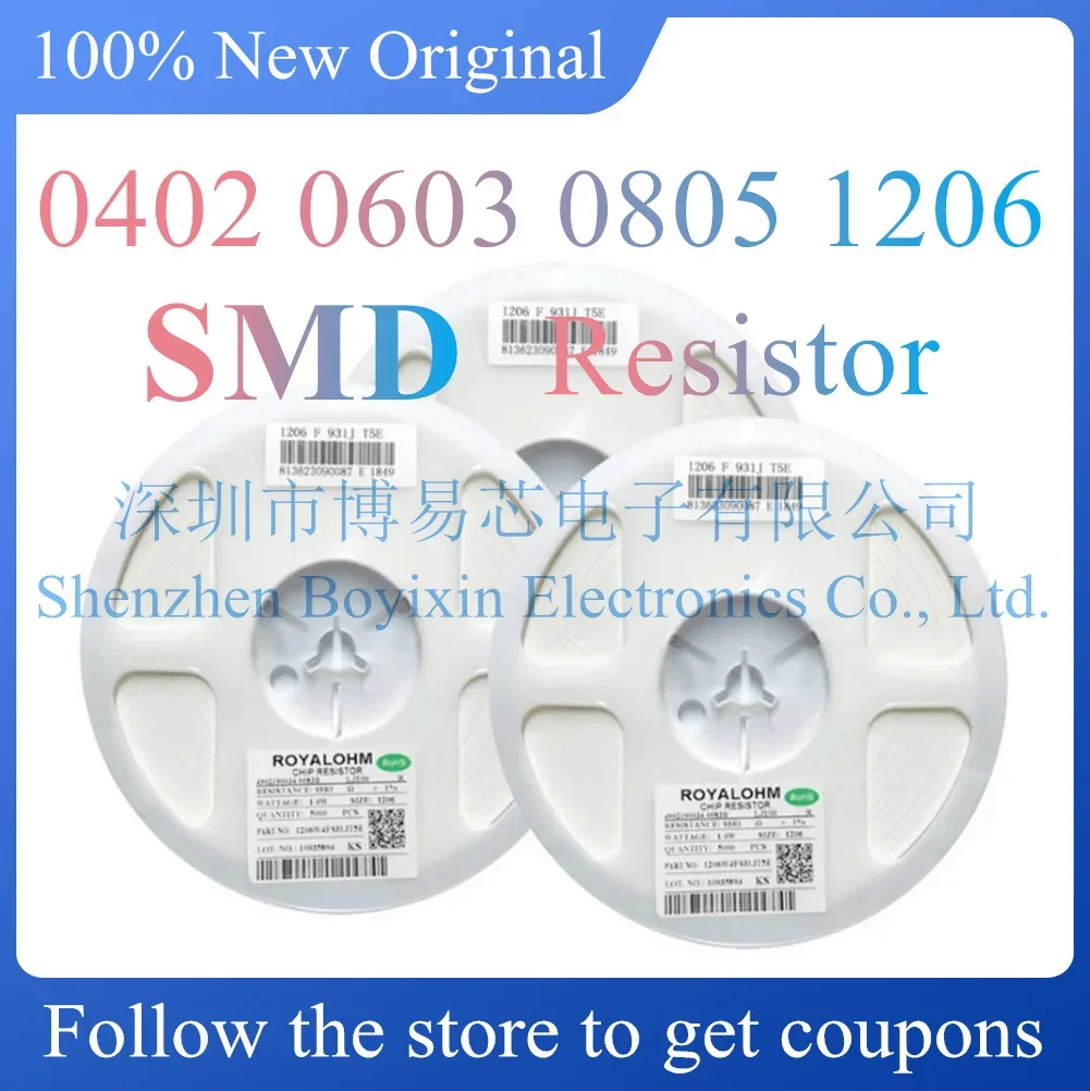 

NEW 0402 0603 0805 1206 1% SMD resistance.1 2 3 4.3 5.6 6.2 7.5 8.2 10 20 30 43 56 68 75 100 200 300 430 560 680 750K.2-820R