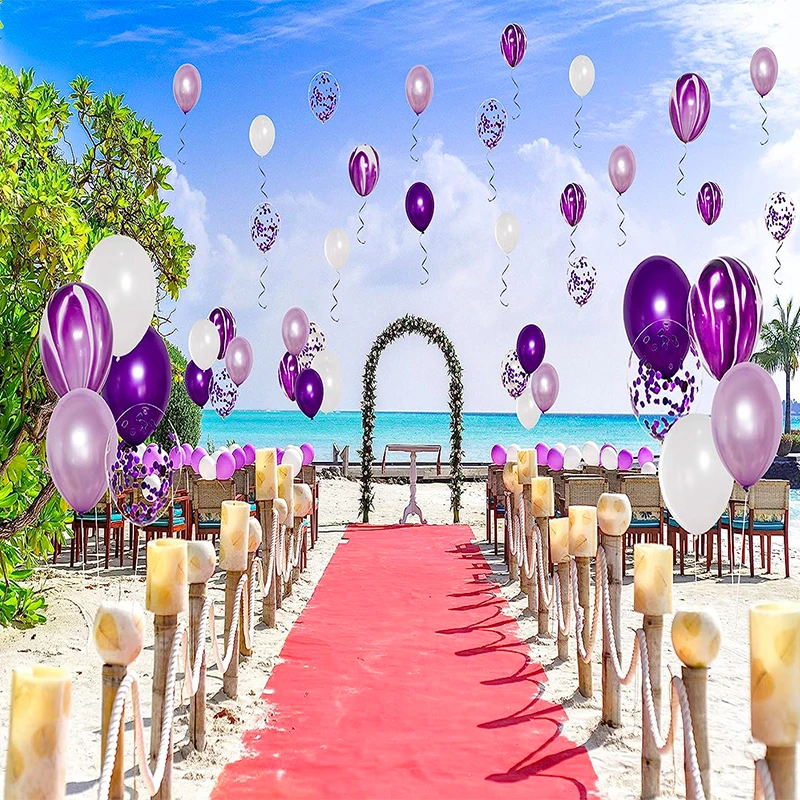 

Purple White Lavender Balloons Purple Confetti Balloons Latex Helium Balloons Purple Themed Baby Shower Graduation Decorations