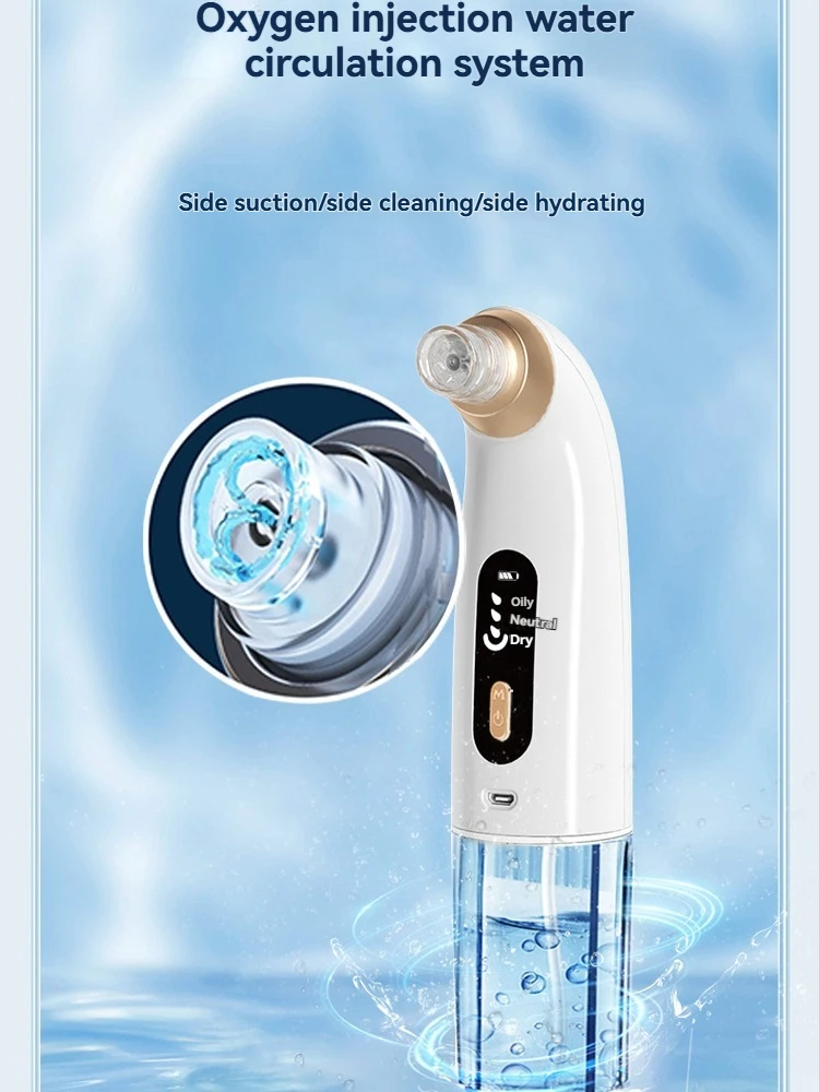 Micro-Bubble Blackhead Extractor Vacuum Cleansing Device Deep Cleansing for Blackhead Removal Oxygen Infusion & Hydration Facial