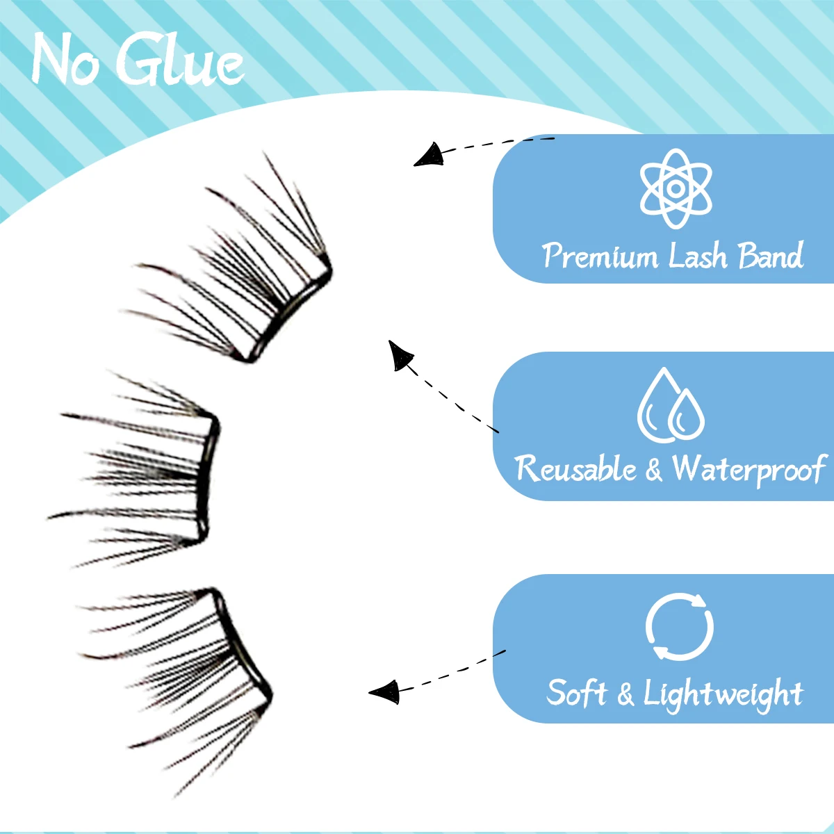 No Glue Eyelash Clusters For Beginners 36 Clusters Easy Apply Invisible Lashes With Liquid Bond Daily Natural Look Zero Pressure