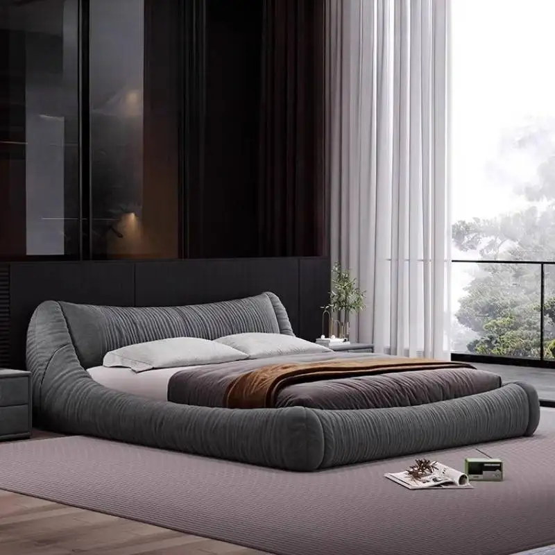Elegant Headboards Double Bed Wardrobe Curtain Storage Household Bed Frames Frames Household Camas Matrimoniales Furniture