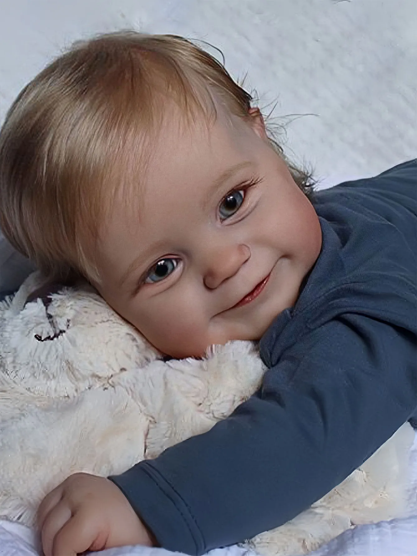 Boneca reborn de 50cm-corpo de menina de vinil de silicone completo-20 Polegada pele pintada 3d brinquedo de boneca realista presente de natal