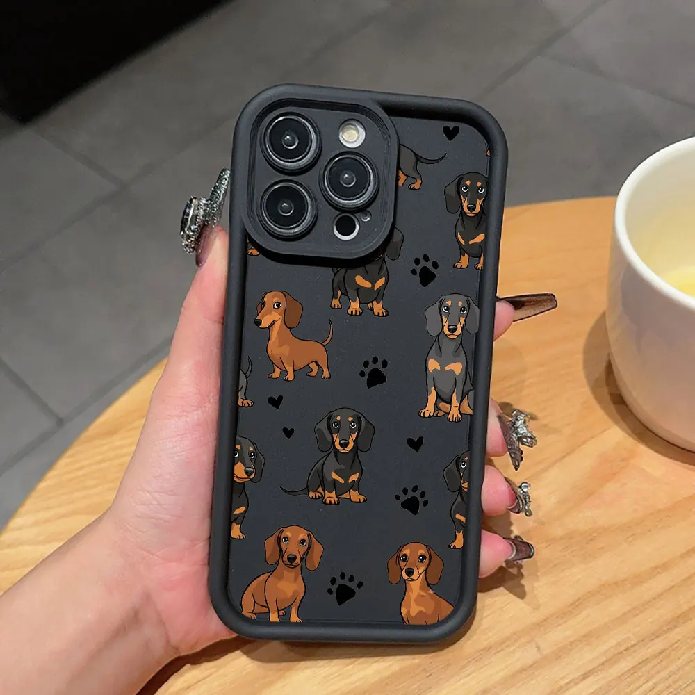 Cute Dog Phone Cases For Samsung Galaxy S26 S25 Ultra S24 S23 S21 S22 Plus A53 A34 A35 A56 A26 A54 A36 A55 Anti-fall Cute Cover