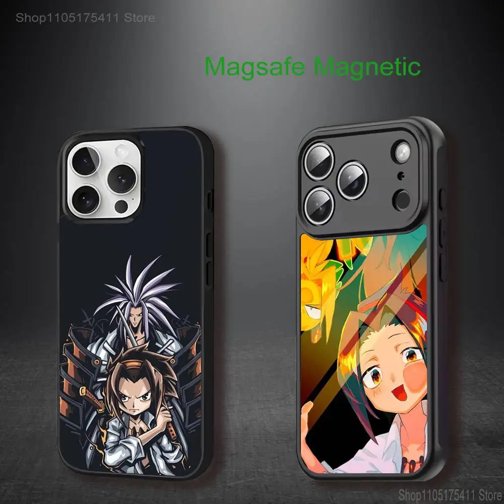 

S-Shaman K-King Anime Phone Case For iPhone 17,16,15,14,13,12,11,Pro,Max,Plus,Mini,SE4,E Magnetic Magsafe Wireless Charging