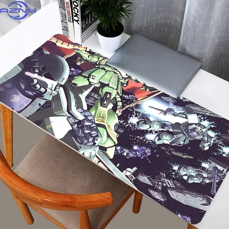 XXL Large Mouse Pad for Esports Players - Speed Gaming Surface with Laptop And Keyboard Desk Mat Featuring Gundam Zaku II Design