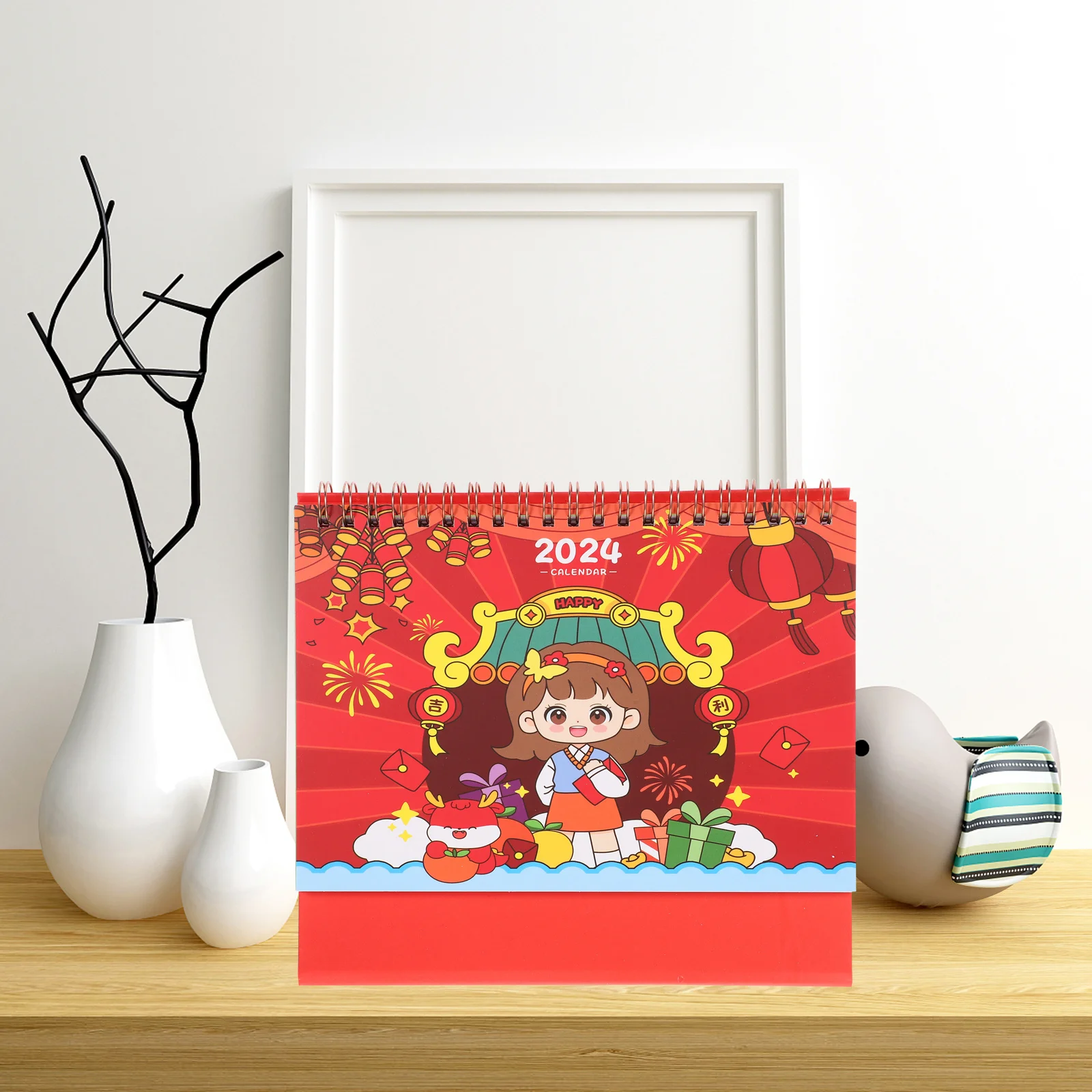 

Декоративный настольный календарь, маленький бытовой ежемесячный милый настольный офисный мини-календарь