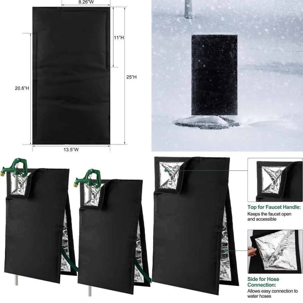 

25 High x 13.5 Wide Outdoor Faucet Cover - Winter Protection for RV Parks, Yards, and Sprinkler Systems