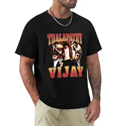 Vijay graficzny t-shirt wysublimowane czarne t-shirty dla mężczyzn bawełna