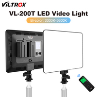 Viltrox VL200T 30W Wireless Remote LED Video Studio Light Lamp Slim Dimmable + Light stand for Camera Facebook YouTube