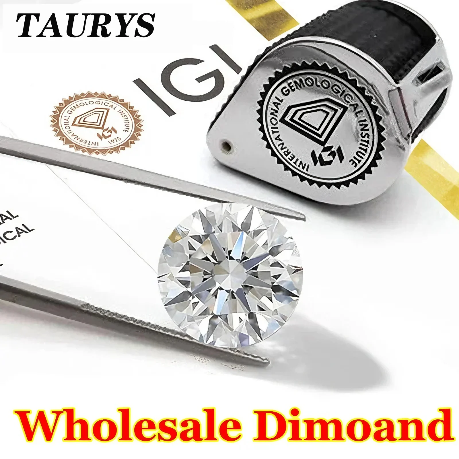 Wholesale Top Quality 0.3Ct 0.5Ct 0.8Ct 1Ct 2Ct 3Ct Round Lab Grown Diamond Loose HPHT CVD With IGI GIA Certificate DEFG VVS-SI