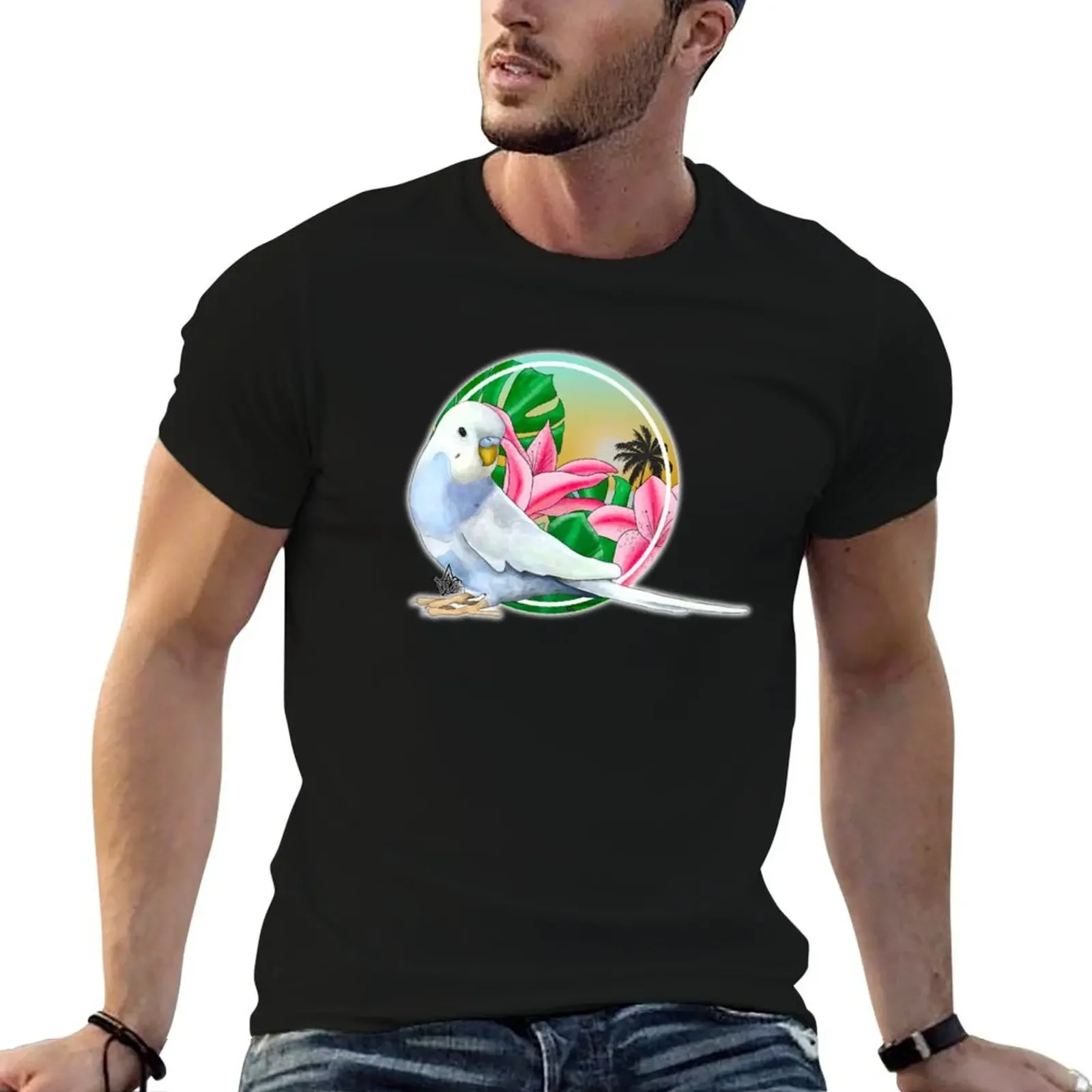 Boo the budgie T-Shirt cute tops anime figures mens t shirts