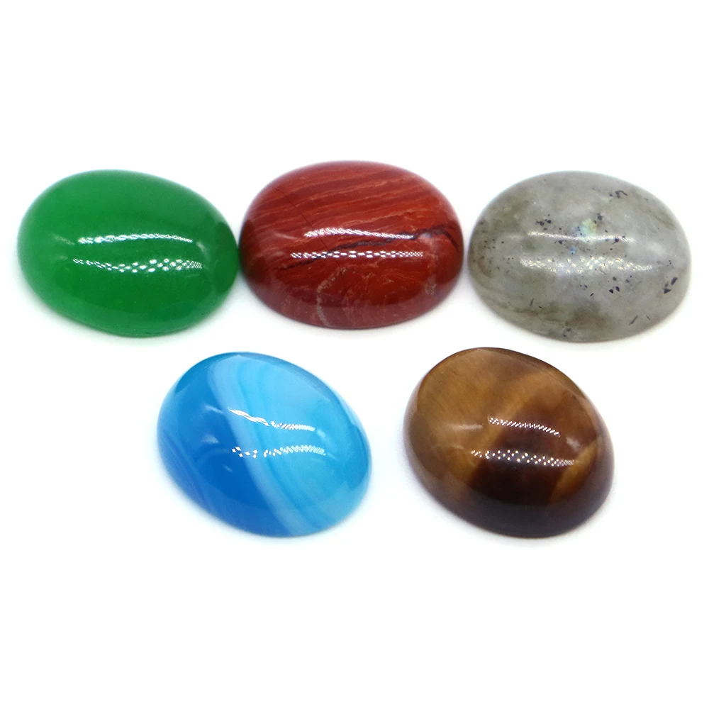 Natural Oval Tiger Eye Opal Agates Cabochon Loose Beads DIY Rings Necklace Bracelet Jewelry Making Pendant Accessories Wholesale