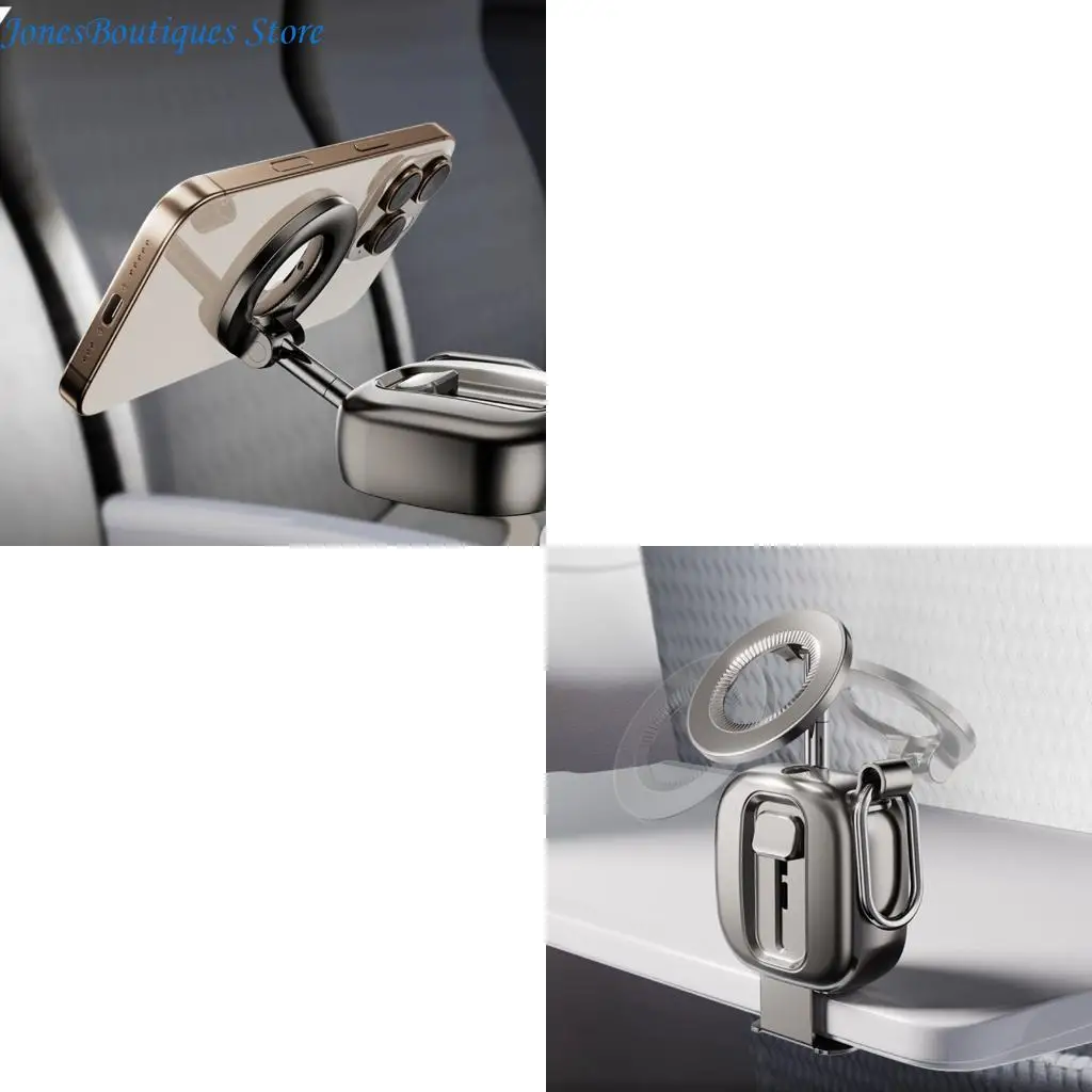 

Phone Mount Foldable Design 720 Rotation Carabiner Clip ABS Zinc Alloy Travel W8KE