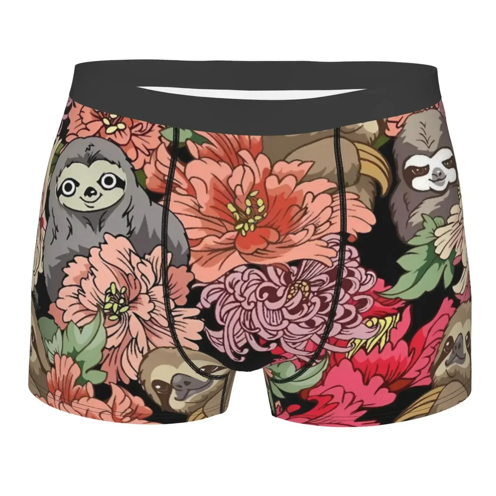 Because Sloths Men Printed Boxer Briefs Underwear Highly Breathable Boxer Shorts Panties Breathable Underpants For Homme