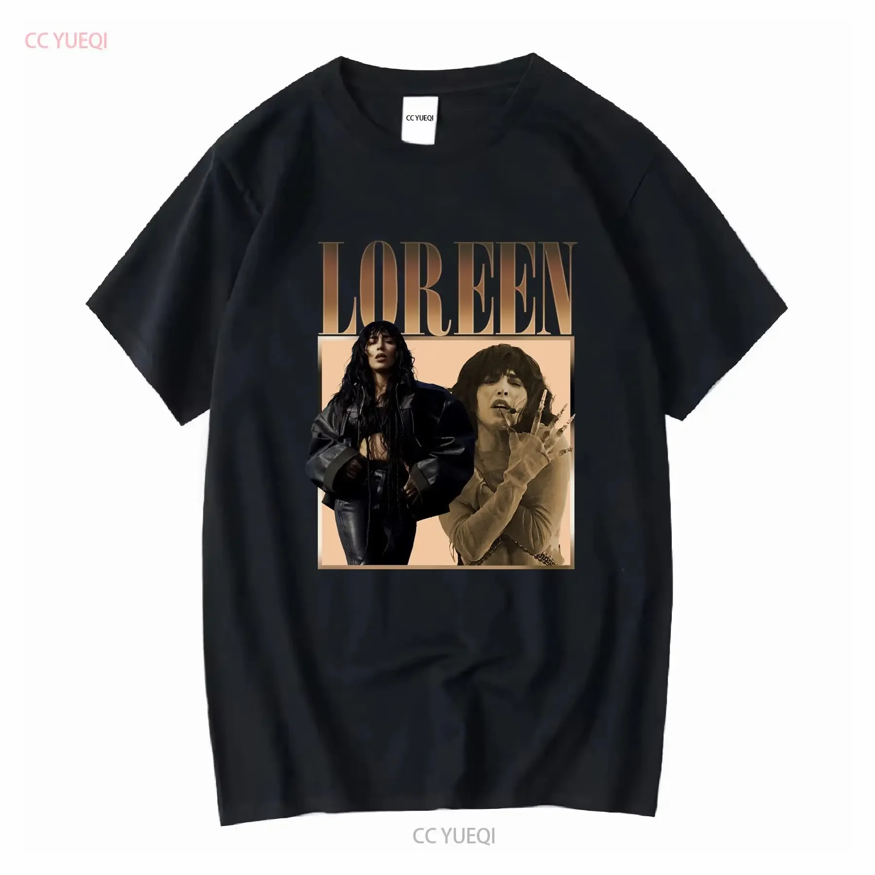 Loreen T Shirt Vintage 90s Singer Song Rapper Bootleg Homage long or short sleeves vintage Washed Versatile Stylish Stretched