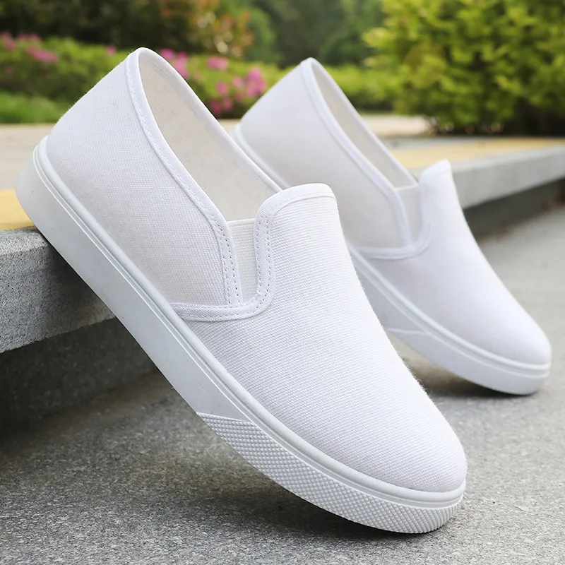 Xiao Bai Shoes, Breathable Women\'s Summer Work Shoes, Old Beijing Cloth Shoes, Anti slip Flat Bottom, One Step, Pure White