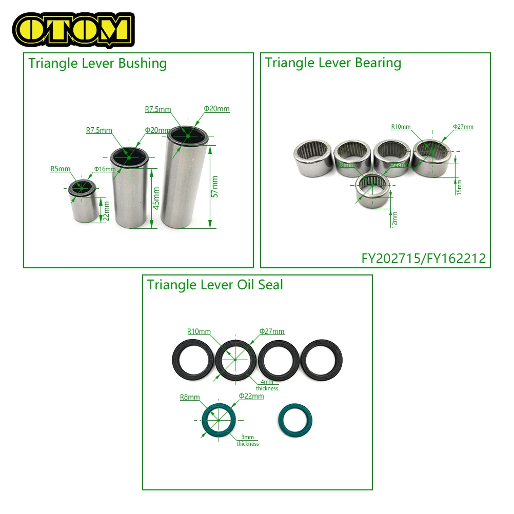 Motorcycle For SUZUKI Swing ARM Triangle Lever Linkage ARM Shock Absorber Suspension Bearing Oil Seal Bushing DRZ400 RM125 RM250