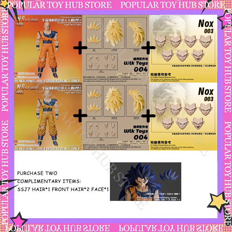 

New NS Studio Dragon Ball Super Saiyan 3 Goku Orange NS004 NS005 Battle Damaged 1:12 Scale Super Articulated Figure