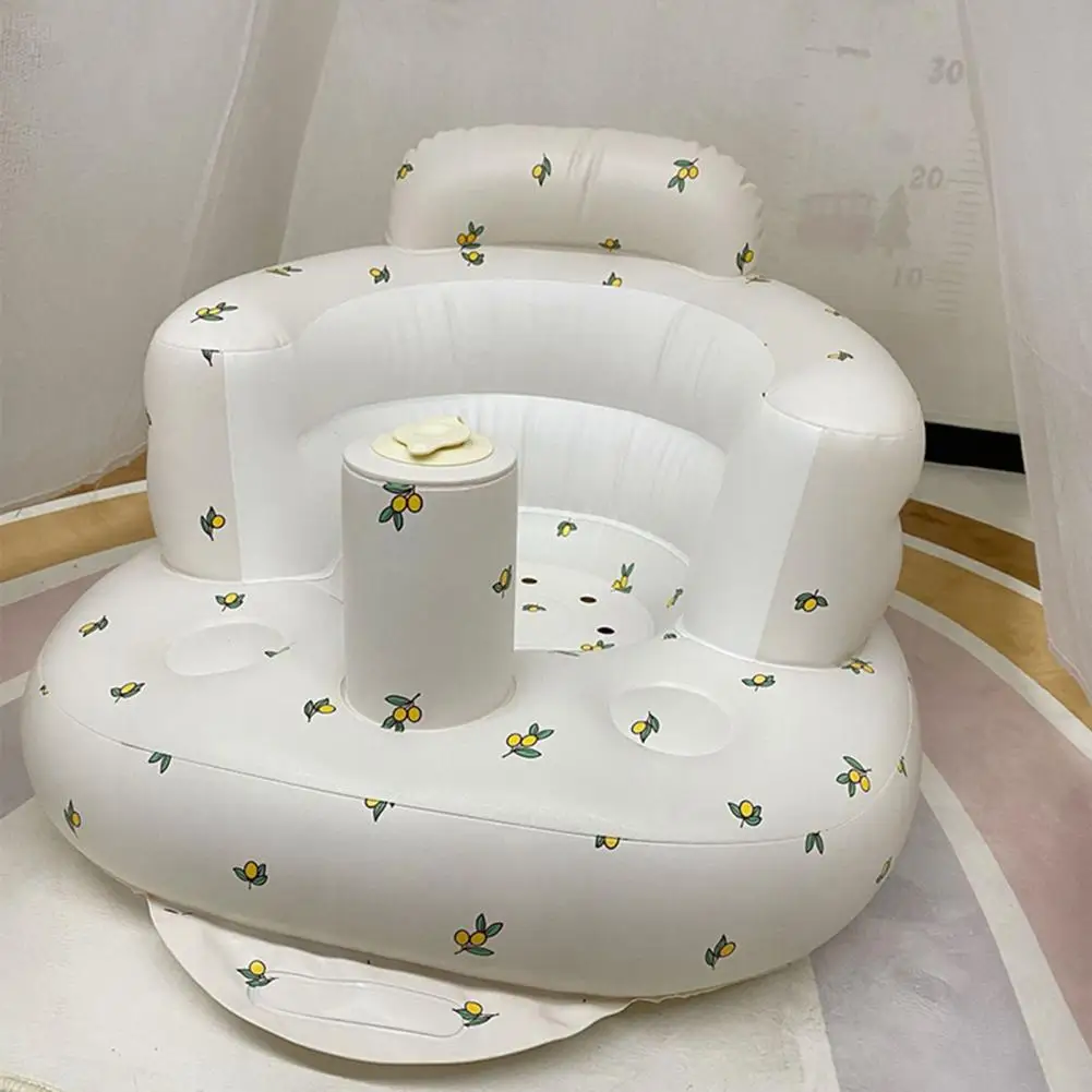 Baby Inflatable Sofa Thicken Texture Baby Inflatable Seat Anti-Scratch Cozy Touch Baby Shower Inflatable Chair Soft Cushion