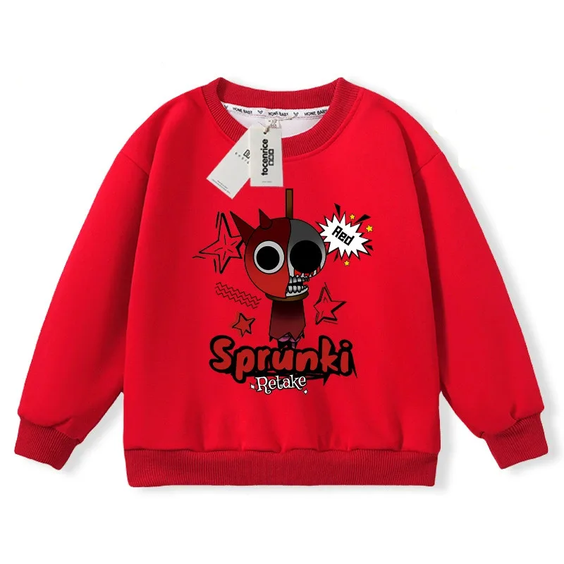 Sprunki Hoodies ผ้าฝ้าย Incredibox Hoodies ฤดูหนาวเสื้อกันหนาวเด็กการ์ตูน Sprunki Hoodies Sweatshirt