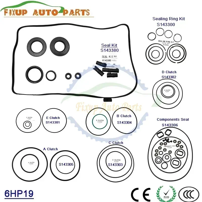 

6HP19 Automatic Transmission Components Seal Clutch Sealing Rings Kit For BMW X3/Z4/E Gearbox Repair Overhaul Kit ZF6HP19