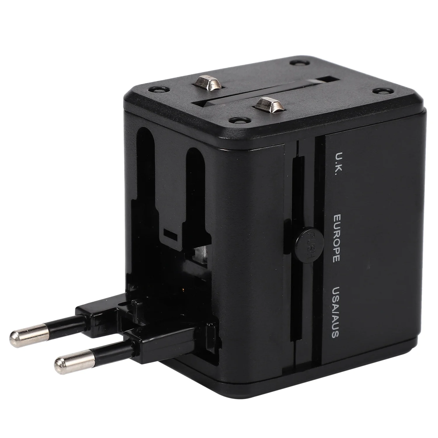 Универсальный дорожный адаптер HFES, многоцветный международный адаптер питания «все в одном» с USB-преобразователем зарядного устройства 2,1 А, ЕС, Великобритания