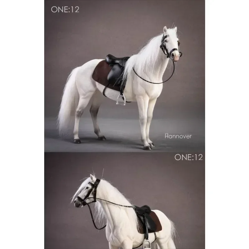 JXK 1/12 Scale Dutch Warmblood Simulation Resin Animal Model for 6inch Action Figures Desktop Props Accessories