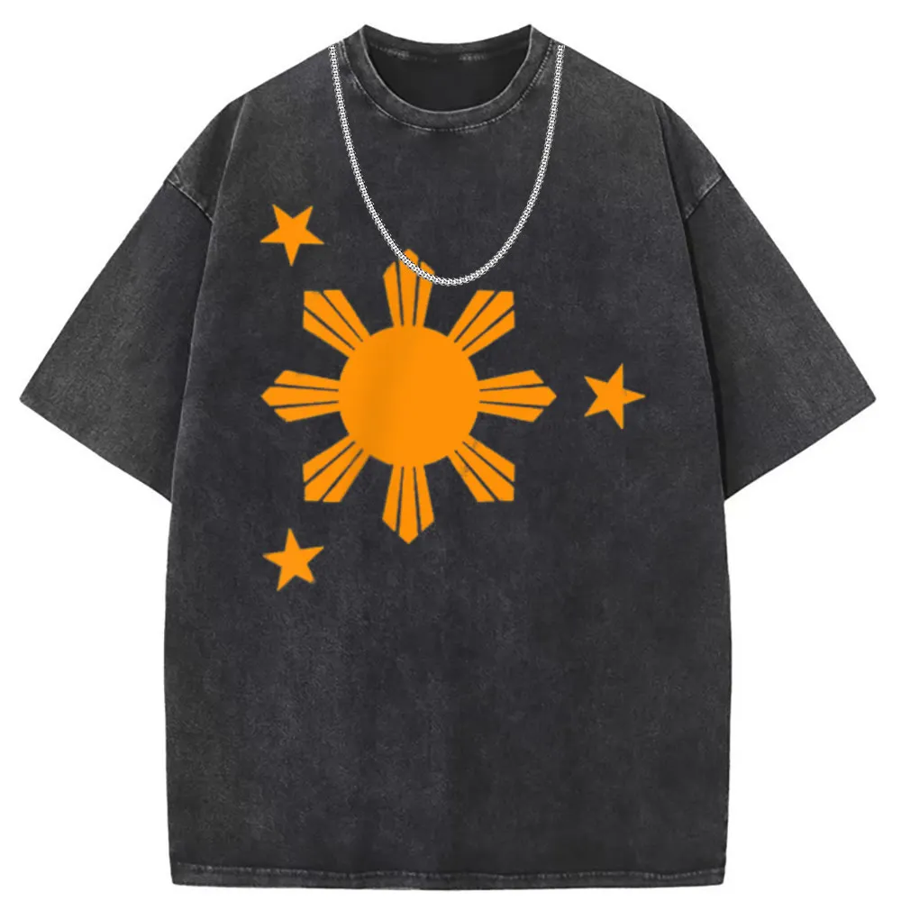 Men Filipino Philippines Sun Stars Graphic Men Tshirts Summer/Autumn Oversized Japan Style Long Sleeve Tees Man Sweatshirts